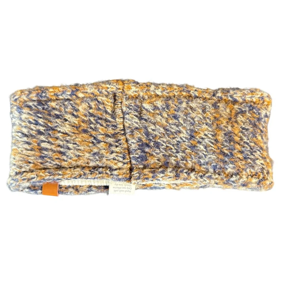 Frye Knit Headband in Blue‎ and Tan